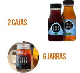 Por la compra de 2 cajas o más de Cold Brew te regalamos 6 jarras como ésta