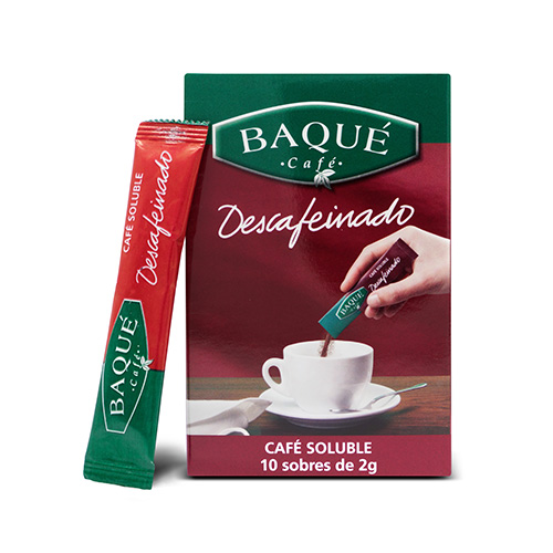 Stick soluble Descafeinado, 10 uds. - Cafés Baqué
