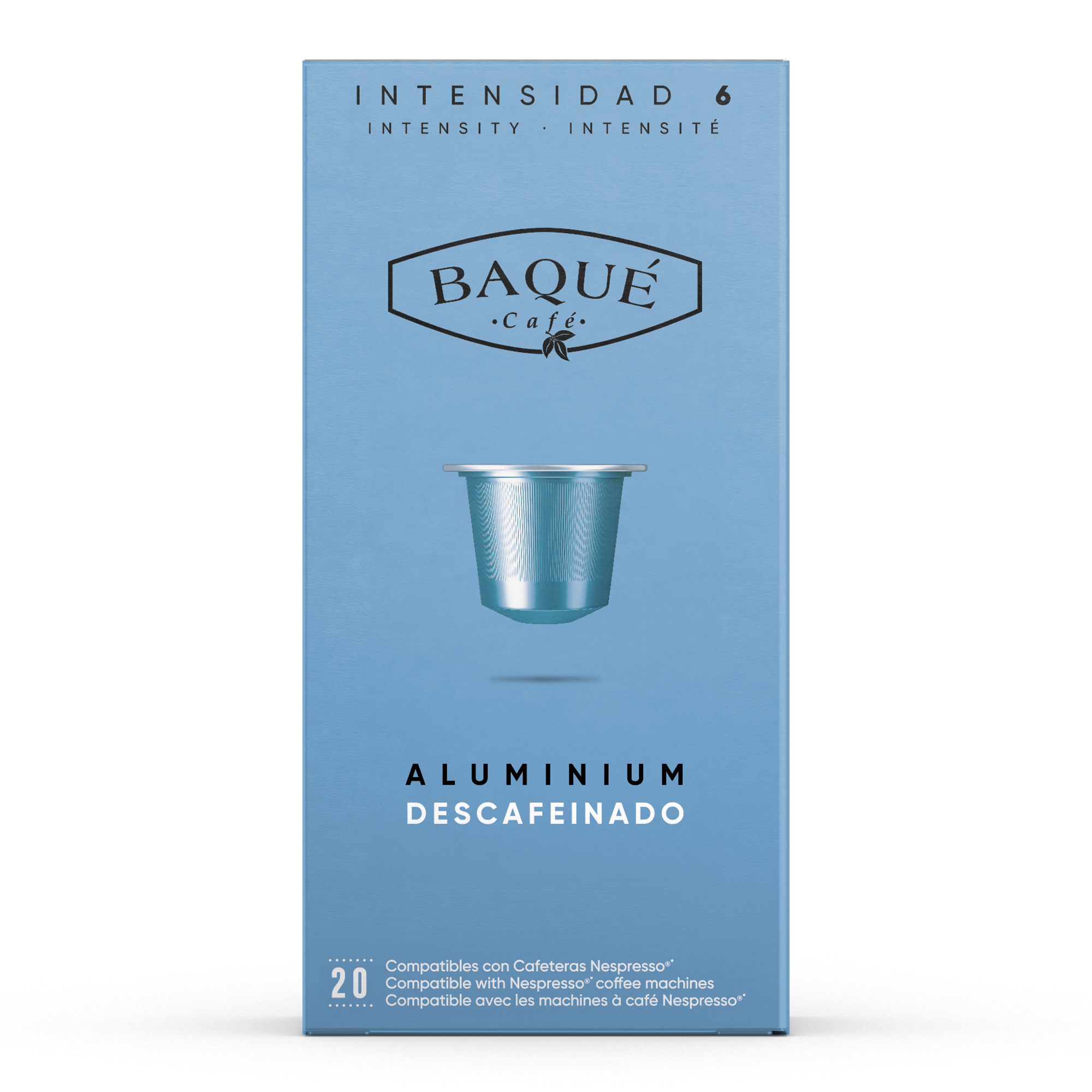 Descafeinado 20 cápsulas de Aluminio compatibles Nespresso®